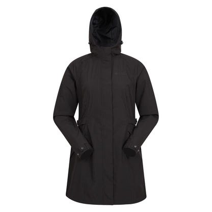 Black - Front - Mountain Warehouse Womens-Ladies Waterproof Trench Coat