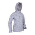 Light Grey - Lifestyle - Exodus Womens-Ladies Printed Water Resistant Soft Shell Jacket