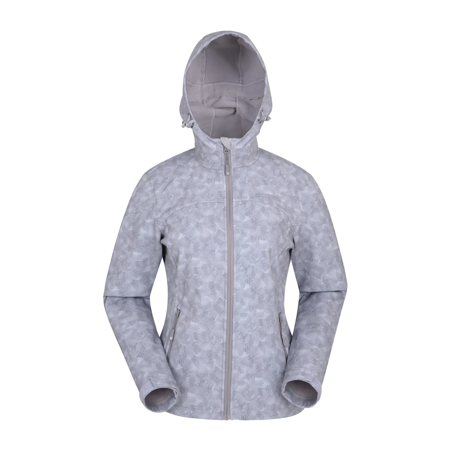 Light Grey - Front - Exodus Womens-Ladies Printed Water Resistant Soft Shell Jacket