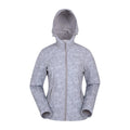 Light Grey - Front - Exodus Womens-Ladies Printed Water Resistant Soft Shell Jacket
