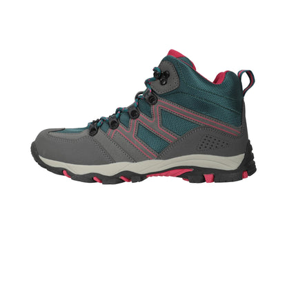 Teal - Back - Mountain Warehouse Childrens-Kids Oscar Walking Boots