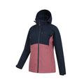 Navy - Side - Mountain Warehouse Womens-Ladies Rainforest II Extreme Colour Block Waterproof Jacket