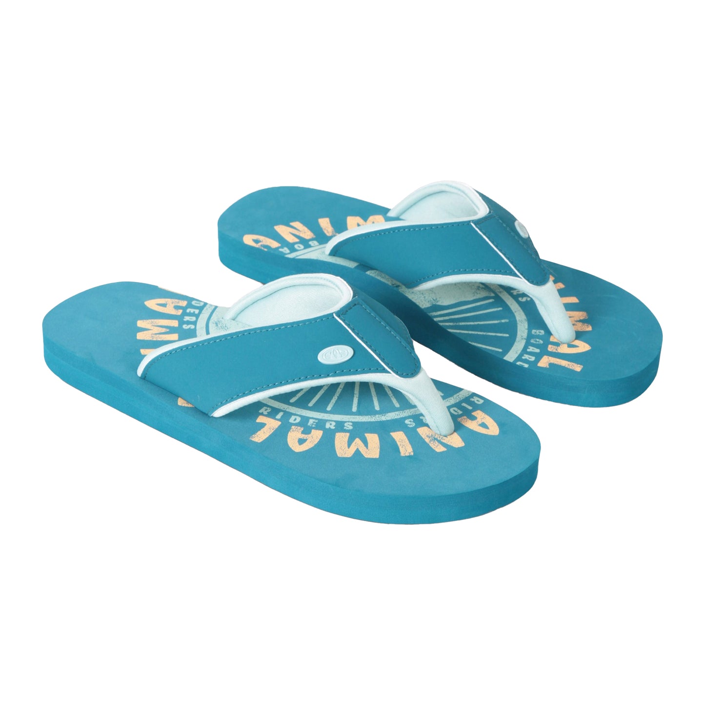 Avocado - Front - Animal Womens-Ladies Swish Logo Recycled Flip Flops