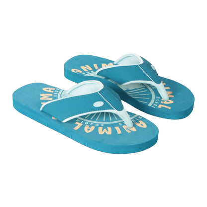 Avocado - Front - Animal Womens-Ladies Swish Logo Recycled Flip Flops