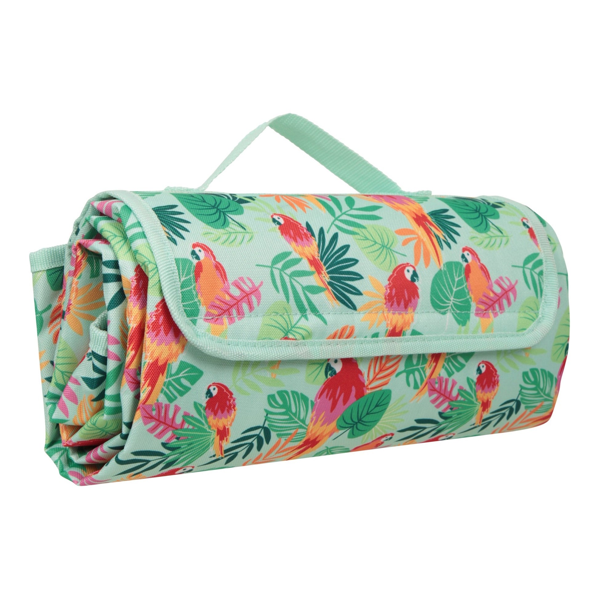 Green - Back - Mountain Warehouse Parrot Picnic Mat