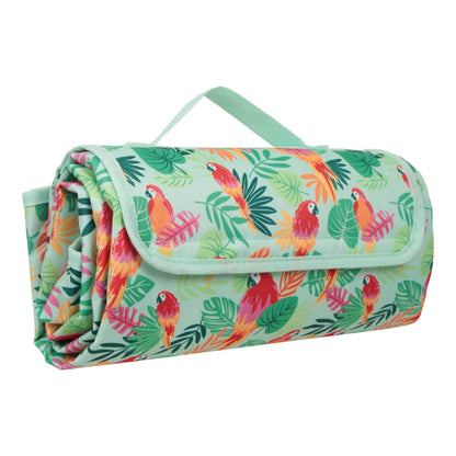 Green - Back - Mountain Warehouse Parrot Picnic Mat