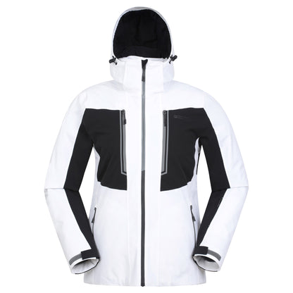 White - Front - Mountain Warehouse Mens Phase Extreme Waterproof Ski Jacket
