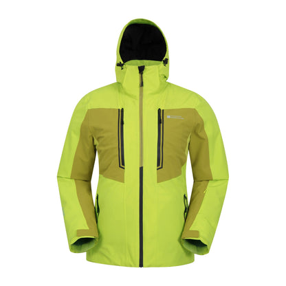 Green - Front - Mountain Warehouse Mens Phase Extreme Waterproof Ski Jacket