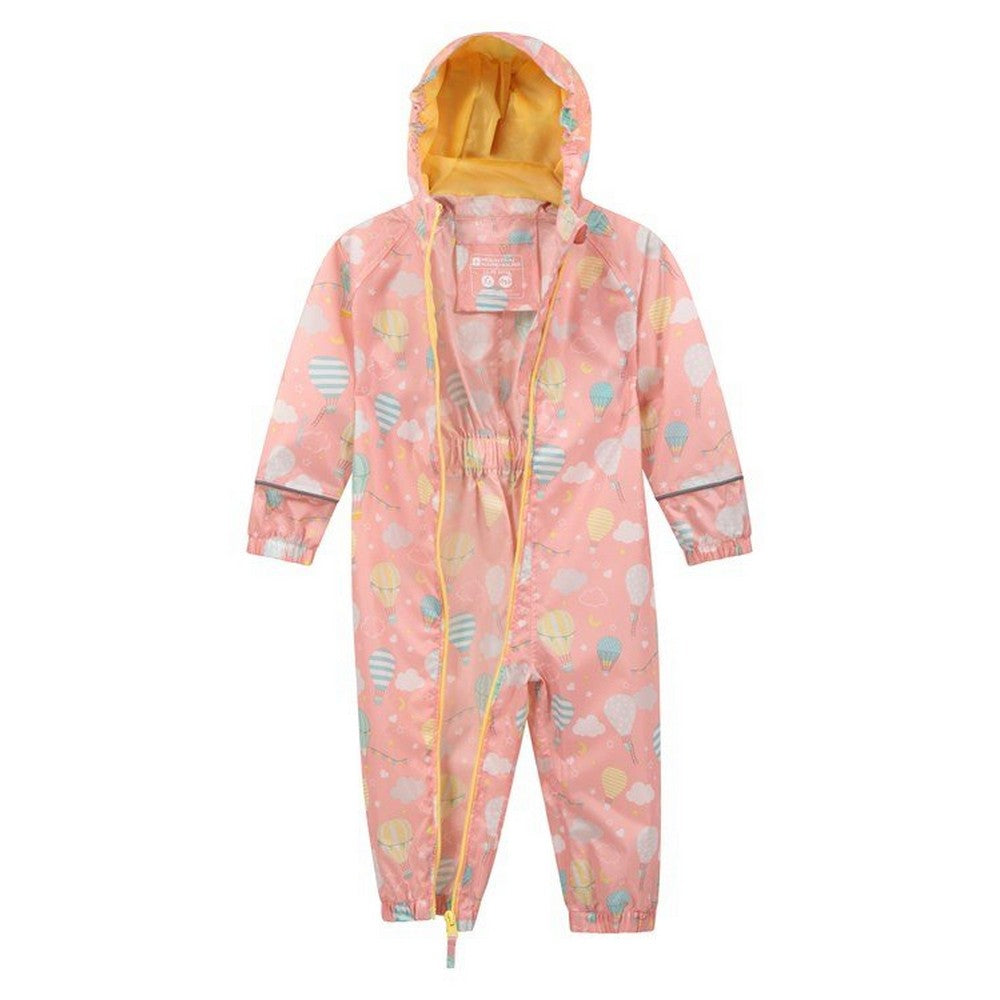 Coral - Back - Mountain Warehouse Childrens-Kids Puddle Clouds Rain Suit