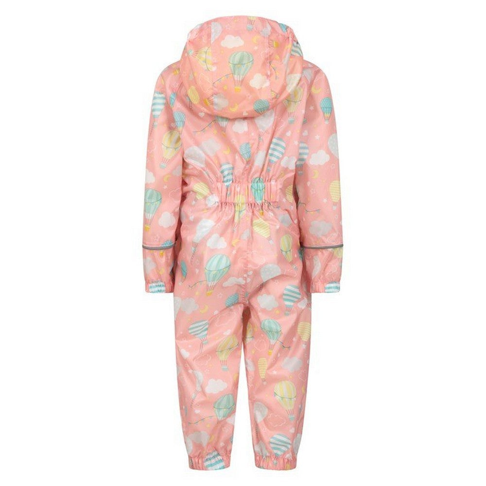 Coral - Pack Shot - Mountain Warehouse Childrens-Kids Puddle Clouds Rain Suit
