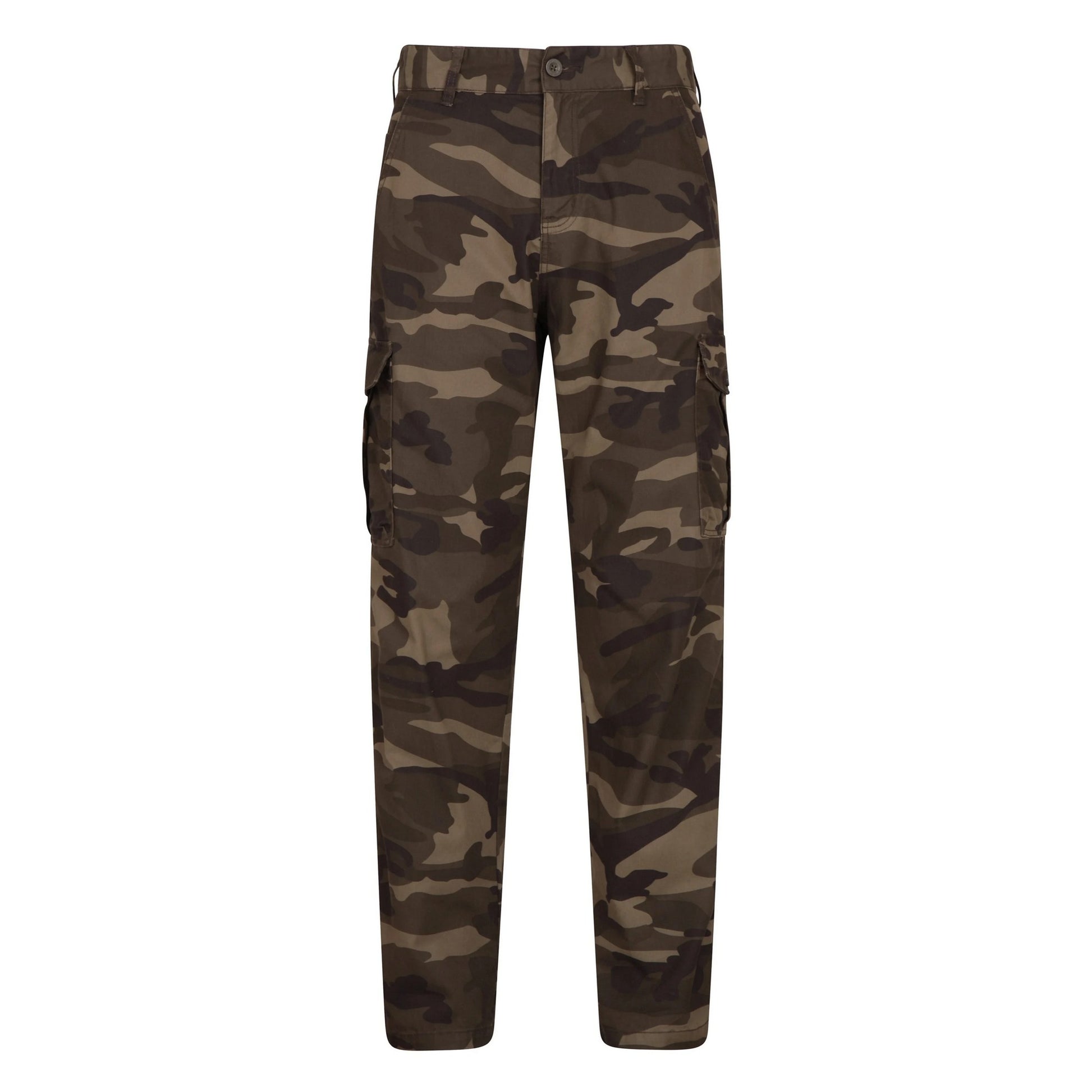 Camouflage Green - Front - Mountain Warehouse Mens Lakeside Camo Cargo Trousers