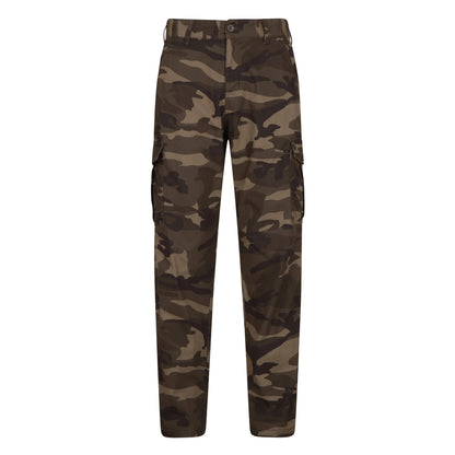 Camouflage Green - Front - Mountain Warehouse Mens Lakeside Camo Cargo Trousers