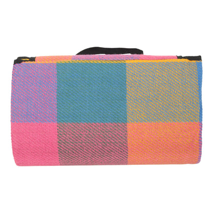 Pink - Back - Mountain Warehouse Checked Picnic Mat