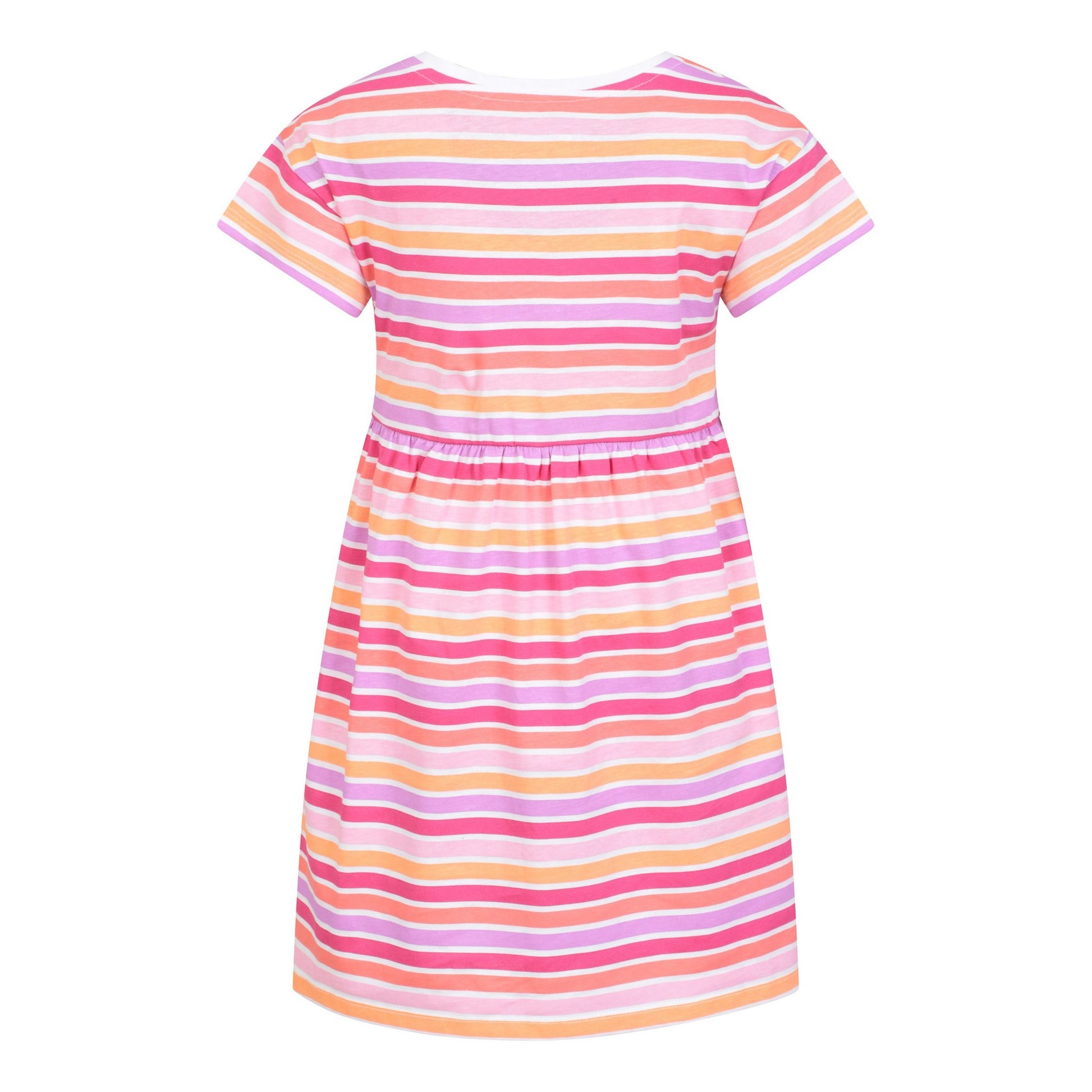 Coral - Back - Mountain Warehouse Girls Essentials Lora Striped Casual Dress