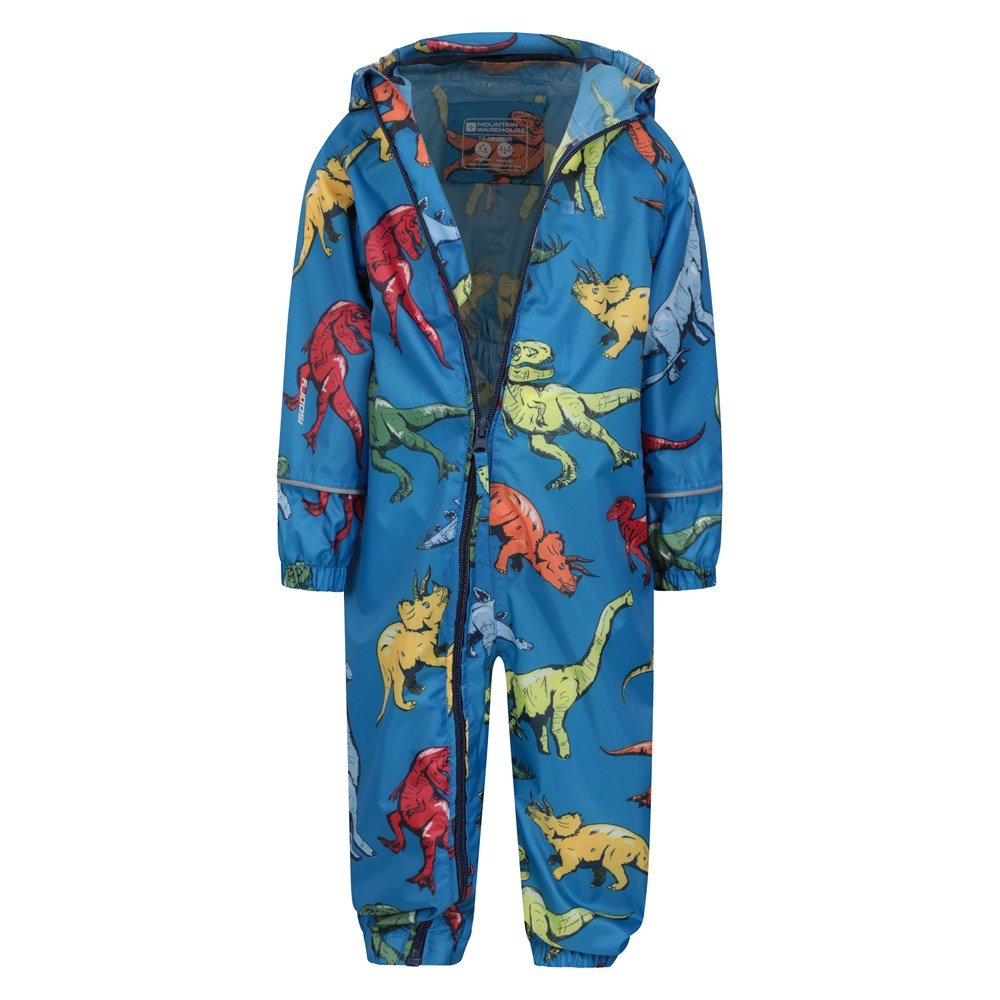 Blue - Lifestyle - Mountain Warehouse Childrens-Kids Puddle Dinosaur Rain Suit
