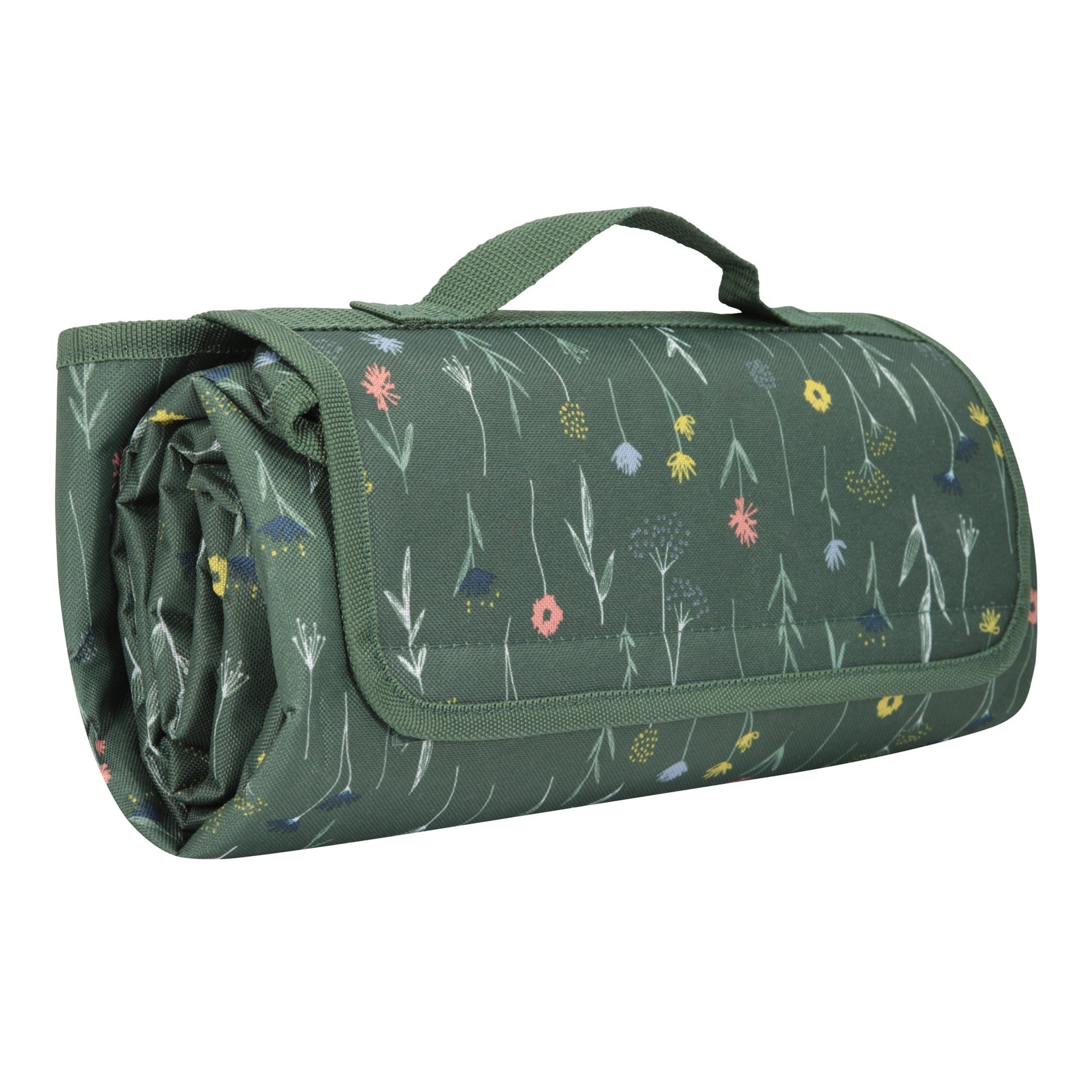 Khaki Green - Back - Mountain Warehouse Flowers Picnic Mat