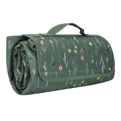 Khaki Green - Back - Mountain Warehouse Flowers Picnic Mat