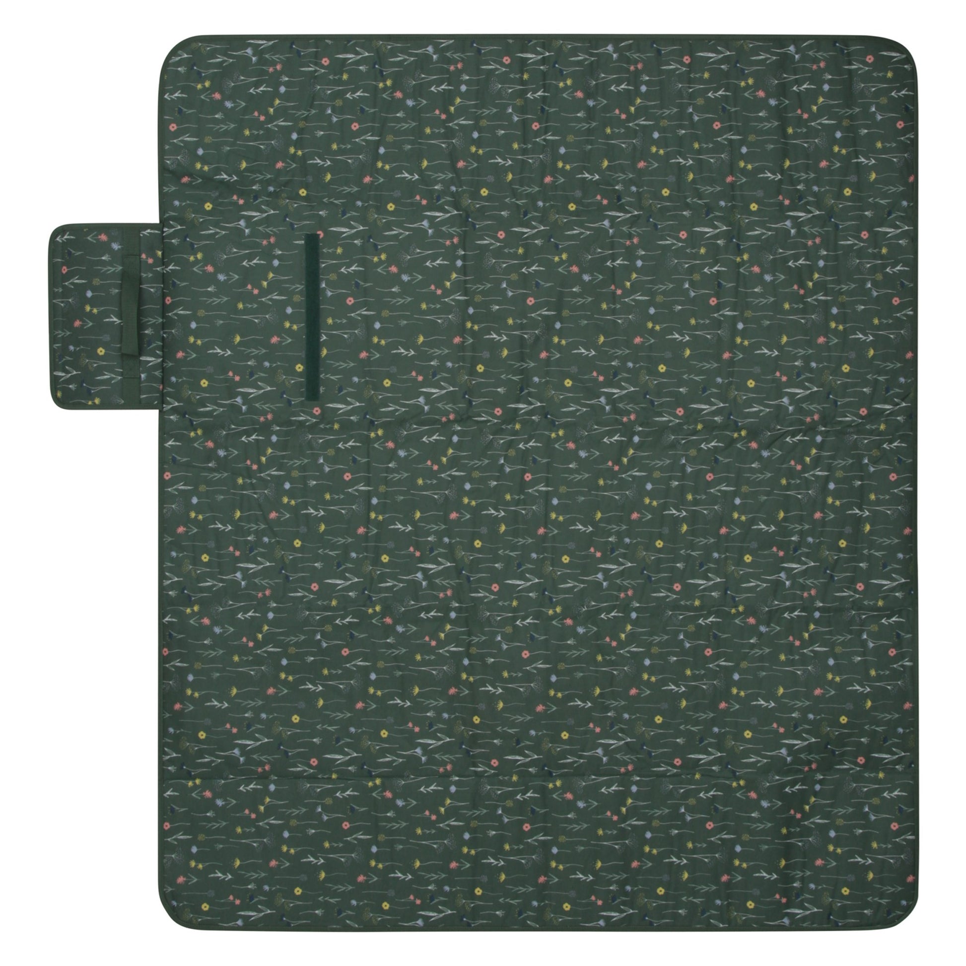 Khaki Green - Side - Mountain Warehouse Flowers Picnic Mat