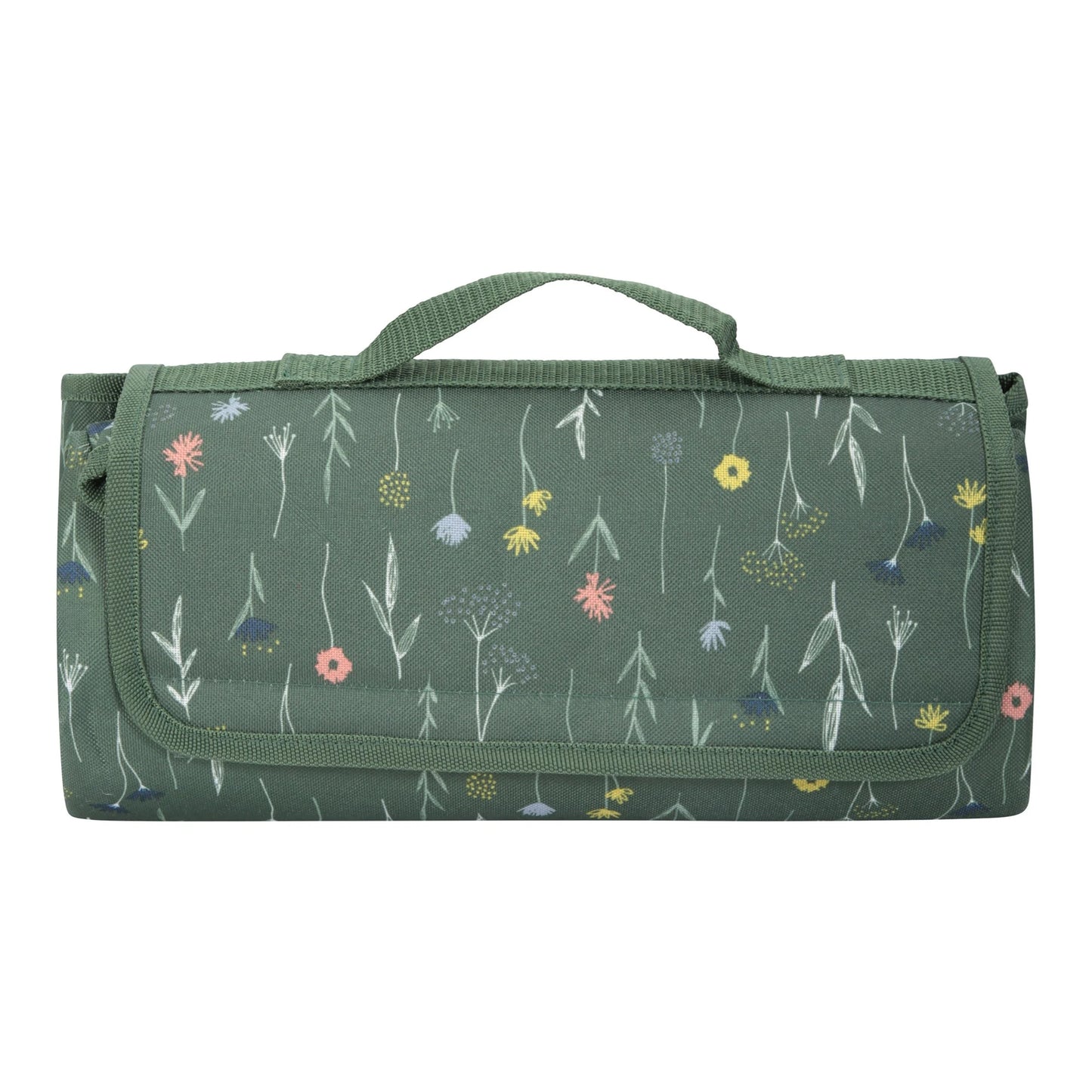 Khaki Green - Front - Mountain Warehouse Flowers Picnic Mat