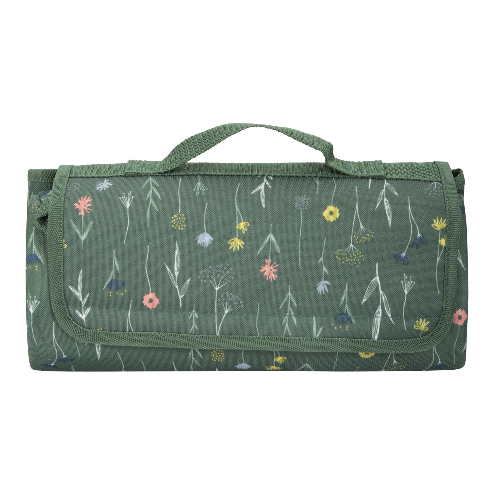 Khaki Green - Front - Mountain Warehouse Flowers Picnic Mat