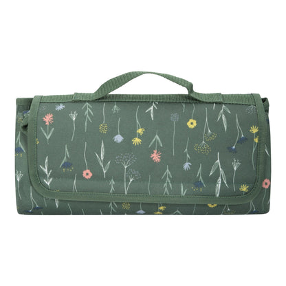Khaki Green - Front - Mountain Warehouse Flowers Picnic Mat