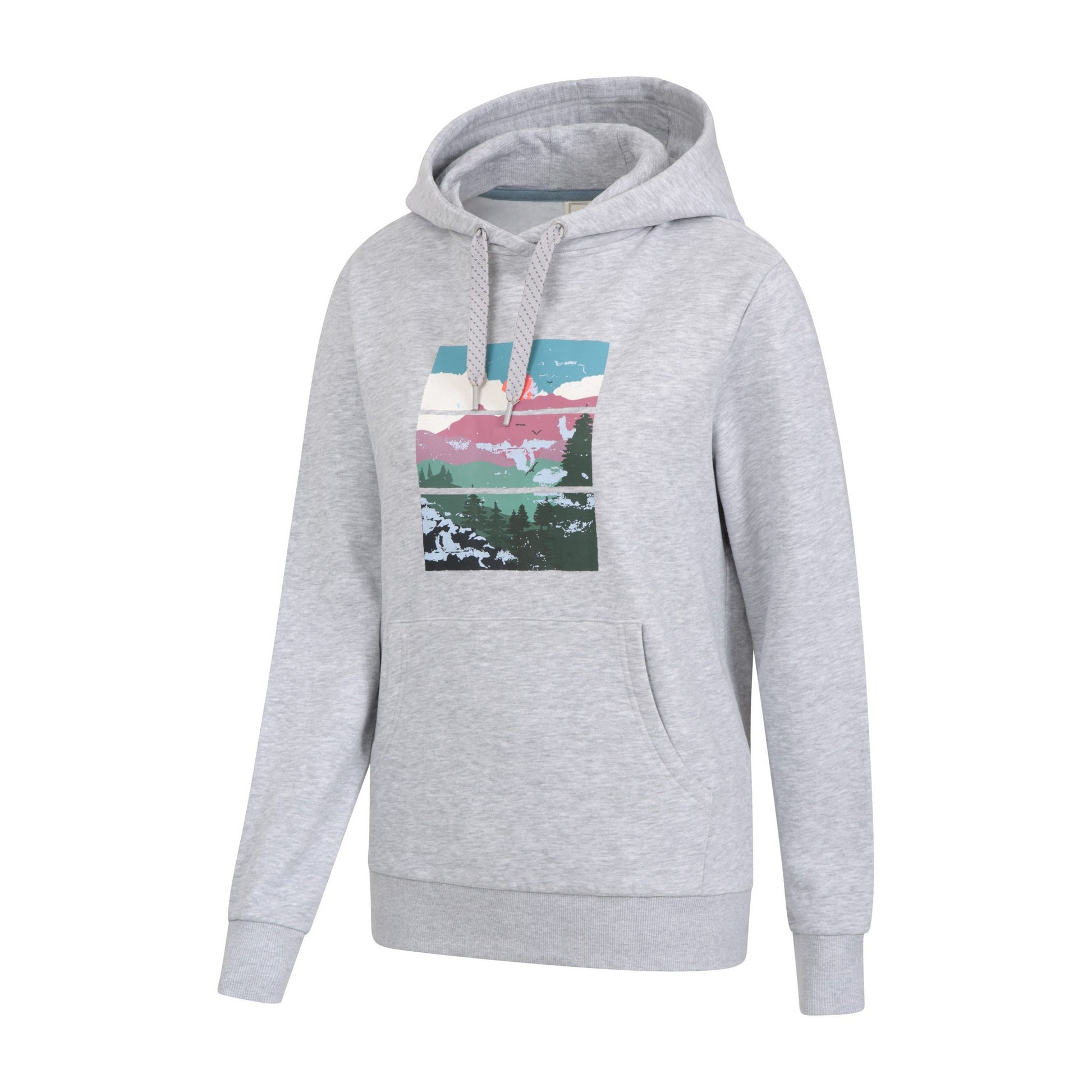 Light Grey - Lifestyle - Mountain Warehouse Womens-Ladies Trees Drawstring Hoodie