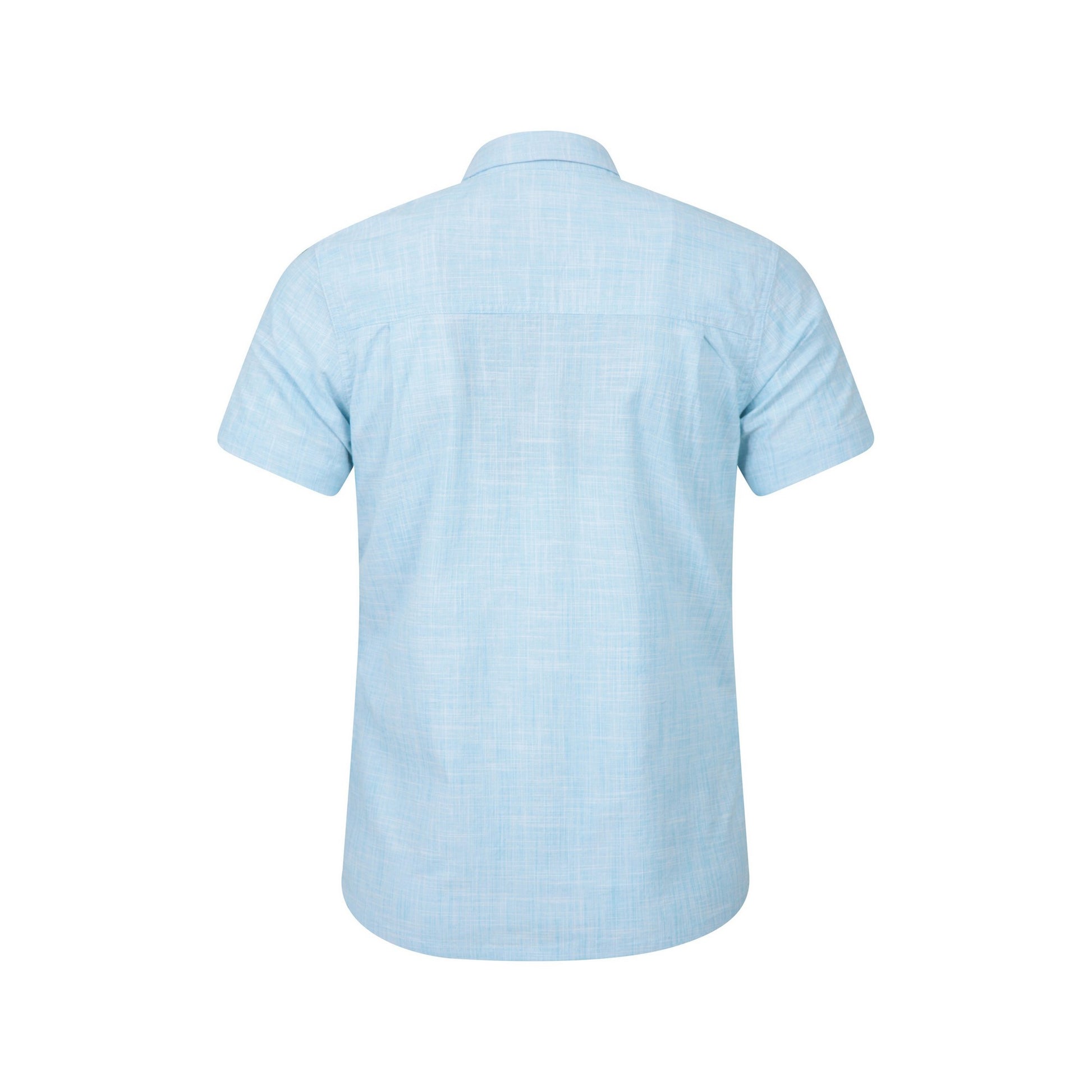 Bright Blue - Back - Mountain Warehouse Mens Coconut Slim Short-Sleeved Shirt