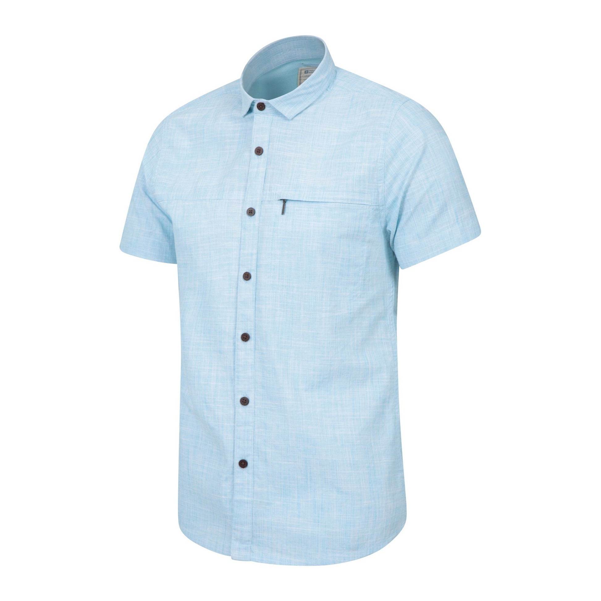 Bright Blue - Lifestyle - Mountain Warehouse Mens Coconut Slim Short-Sleeved Shirt