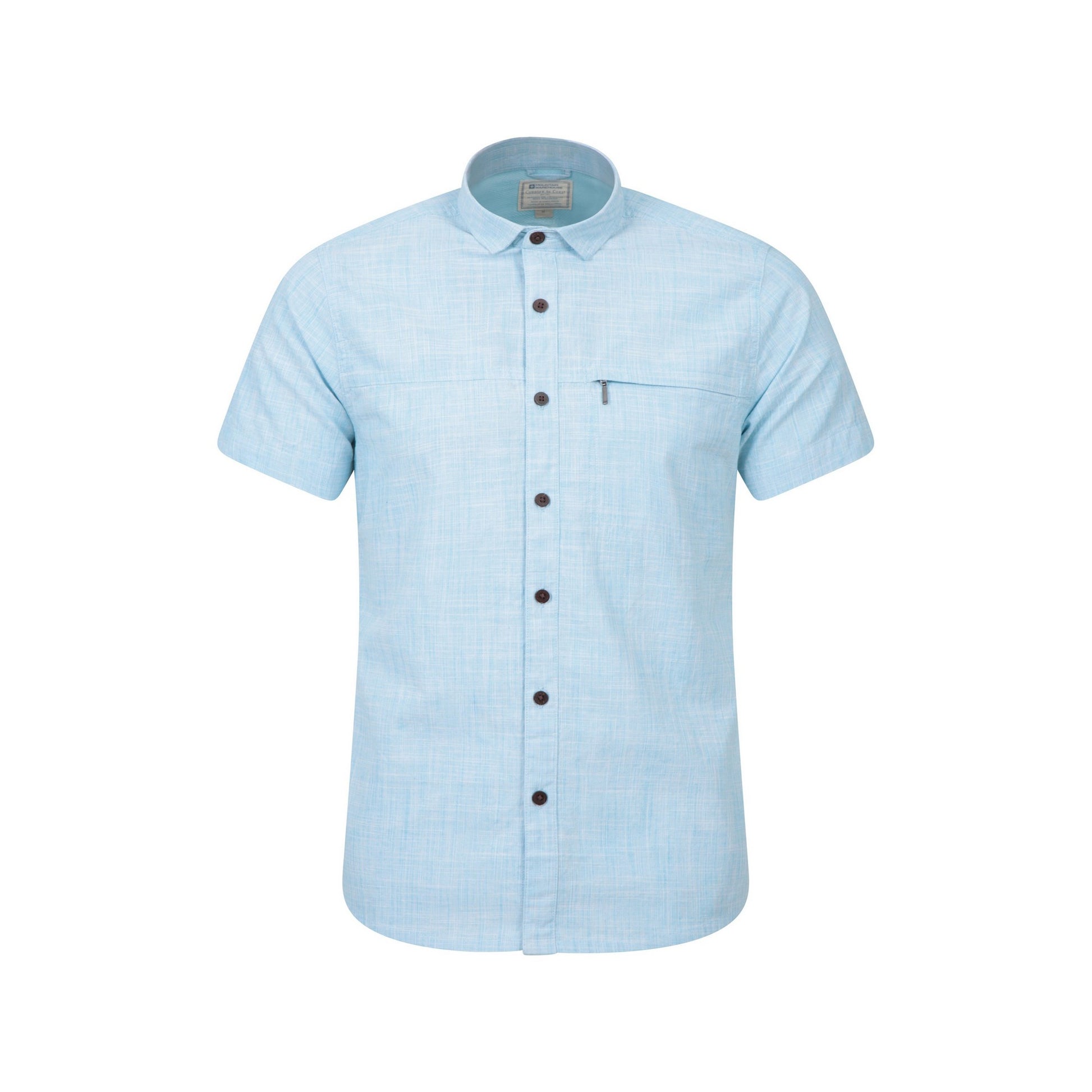Bright Blue - Front - Mountain Warehouse Mens Coconut Slim Short-Sleeved Shirt