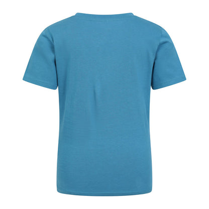 Turquoise - Back - Mountain Warehouse Childrens-Kids British Weather Organic T-Shirt