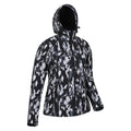 Jet Black - Side - Mountain Warehouse Womens-Ladies Exodus Patterned Water Resistant Soft Shell Jacket