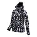 Jet Black - Lifestyle - Mountain Warehouse Womens-Ladies Exodus Patterned Water Resistant Soft Shell Jacket