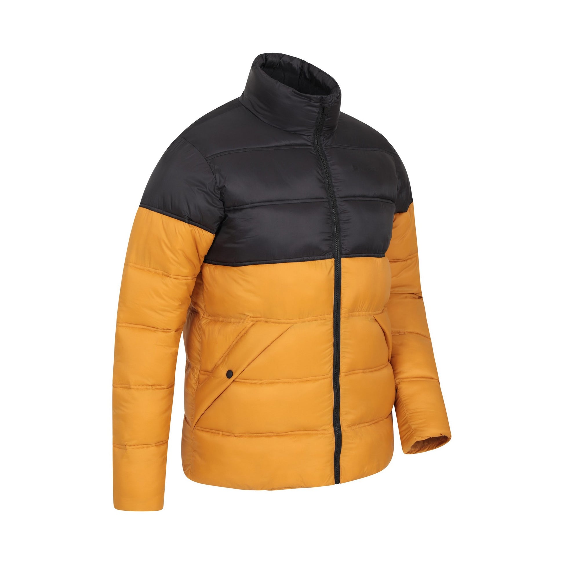 Yellow - Lifestyle - Mountain Warehouse Mens Charge Colour Block Padded Jacket