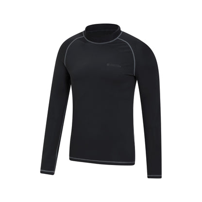 Black - Side - Mountain Warehouse Mens Long-Sleeved Rash Guard