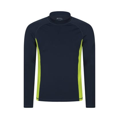 Bright Yellow - Front - Mountain Warehouse Mens Long-Sleeved Rash Guard
