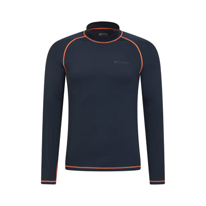 Indigo - Front - Mountain Warehouse Mens Long-Sleeved Rash Guard