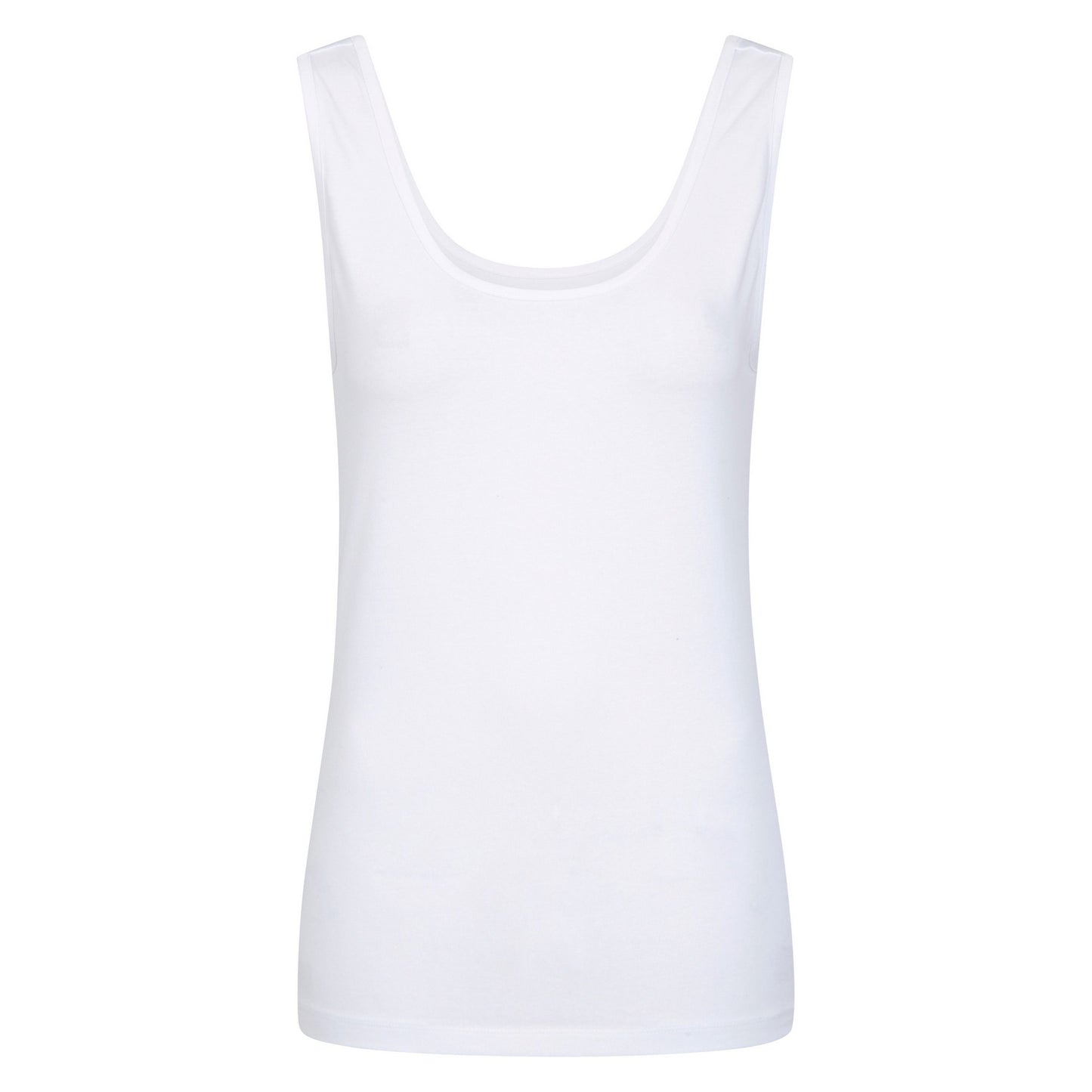 White - Front - Mountain Warehouse Womens-Ladies Organic Scoop Neck Vest Top