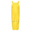 Pale Yellow - Side - Mountain Warehouse Childrens-Kids Raindrop Camo Waterproof Jacket And Trousers Set