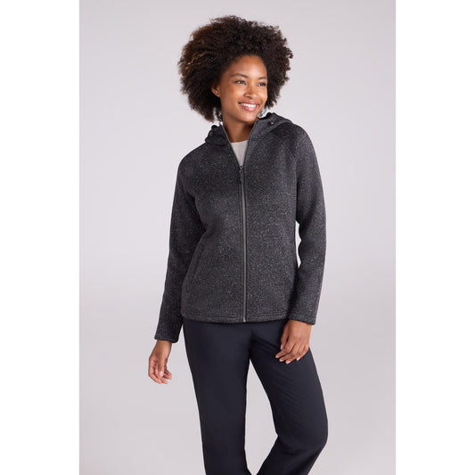 Dark Grey - Front - Mountain Warehouse Womens-Ladies Nevis Full Zip Hoodie