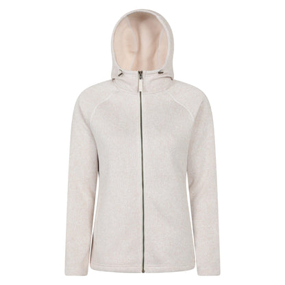 Beige - Front - Mountain Warehouse Womens-Ladies Nevis Full Zip Hoodie