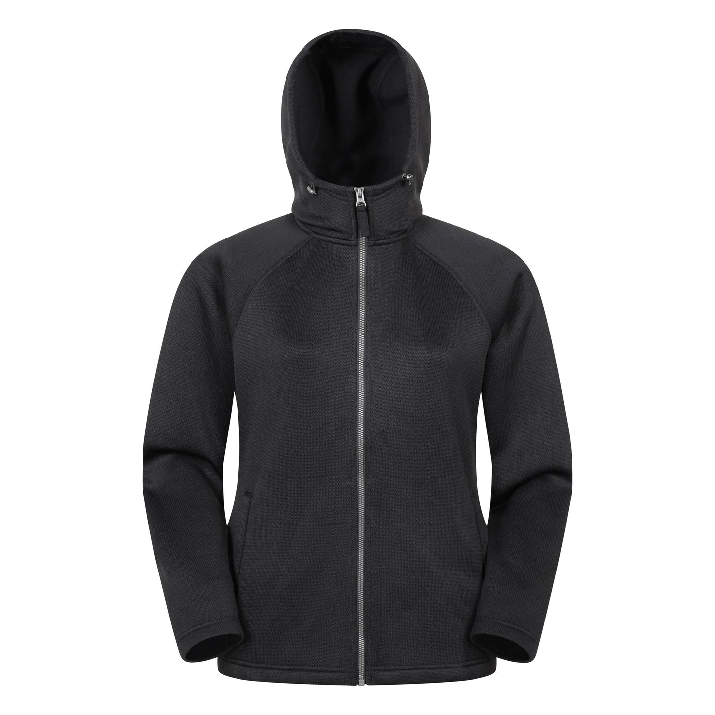 Jet Black - Front - Mountain Warehouse Womens-Ladies Nevis Full Zip Hoodie