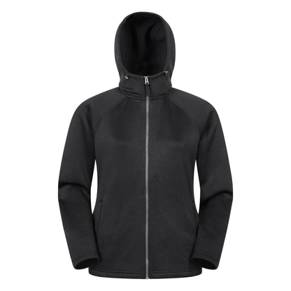 Jet Black - Front - Mountain Warehouse Womens-Ladies Nevis Full Zip Hoodie