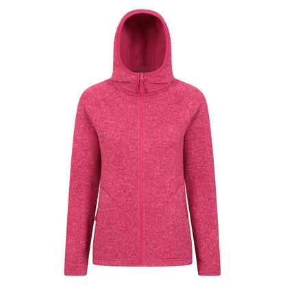 Bright Pink - Front - Mountain Warehouse Womens-Ladies Nevis Full Zip Hoodie