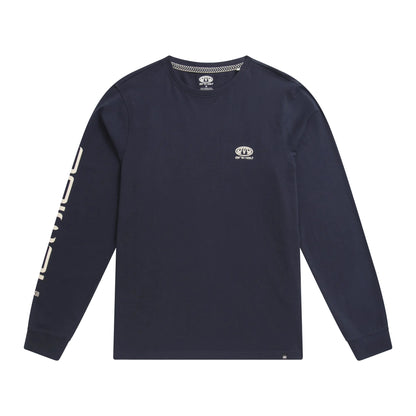 Dark Blue - Front - Animal Mens Tommy Graphic Print Organic Long-Sleeved T-Shirt