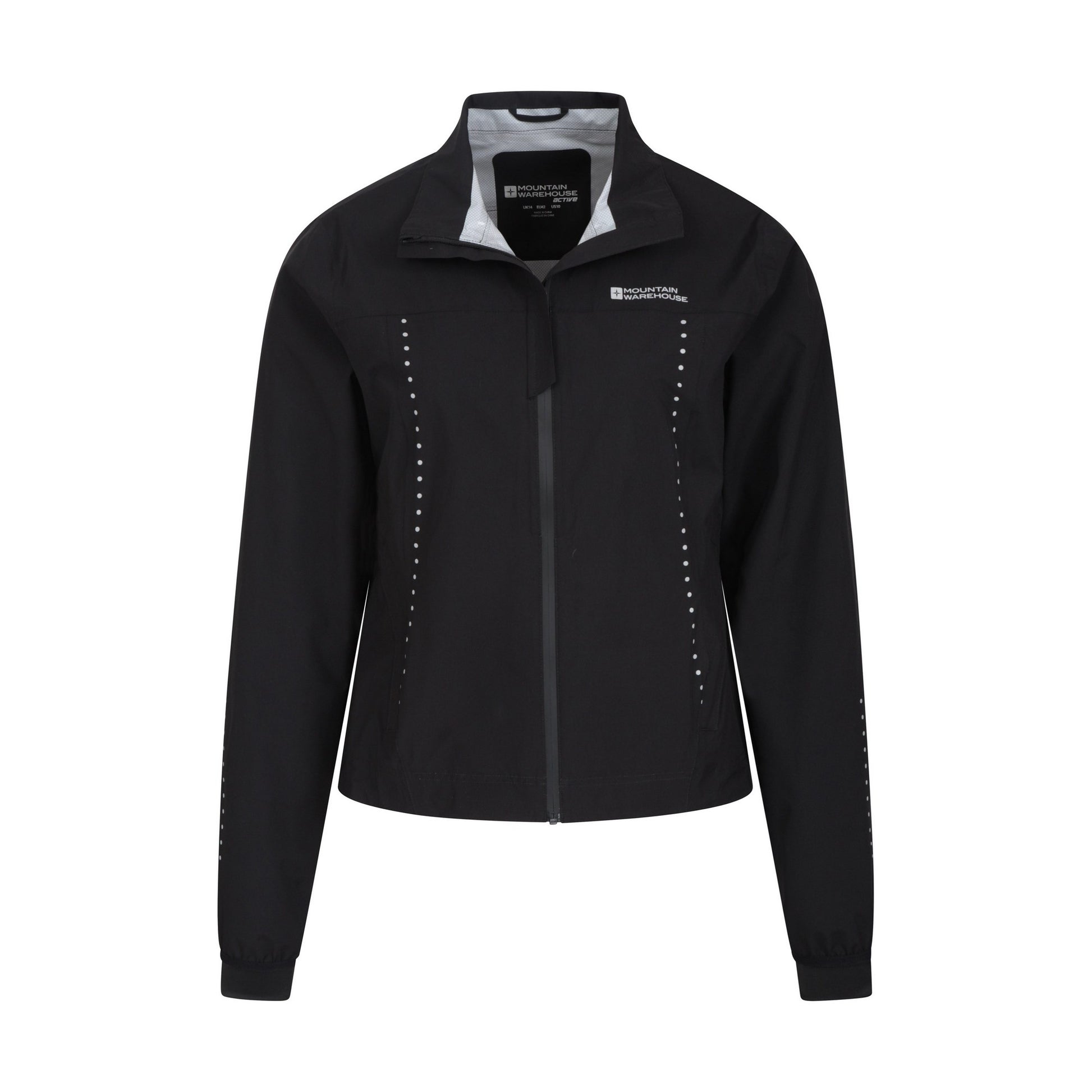 Black - Pack Shot - Mountain Warehouse Womens-Ladies Pro 2.5 Layer Cycling Jacket