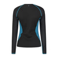 Teal - Back - Mountain Warehouse Womens-Ladies Fistral Contrast Detail Rash Top