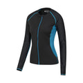 Teal - Side - Mountain Warehouse Womens-Ladies Fistral Contrast Detail Rash Top