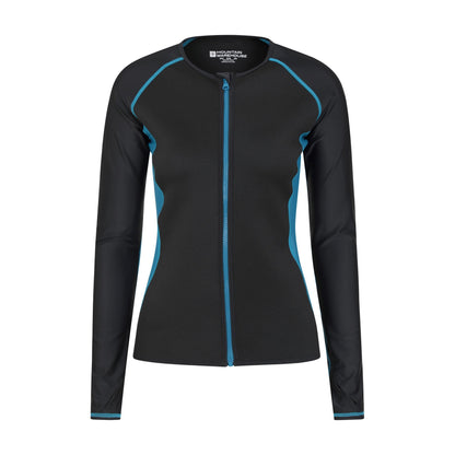 Teal - Front - Mountain Warehouse Womens-Ladies Fistral Contrast Detail Rash Top