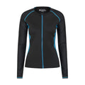 Teal - Pack Shot - Mountain Warehouse Womens-Ladies Fistral Contrast Detail Rash Top