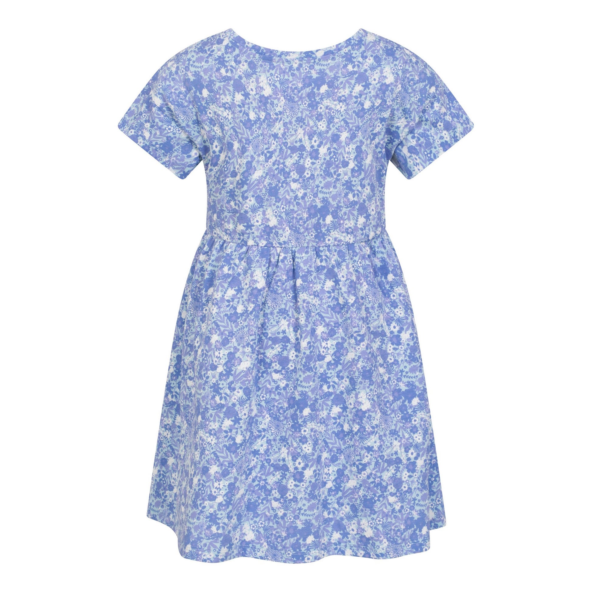 Blue - Back - Mountain Warehouse Childrens-Kids Essentials Lora Floral Casual Dress